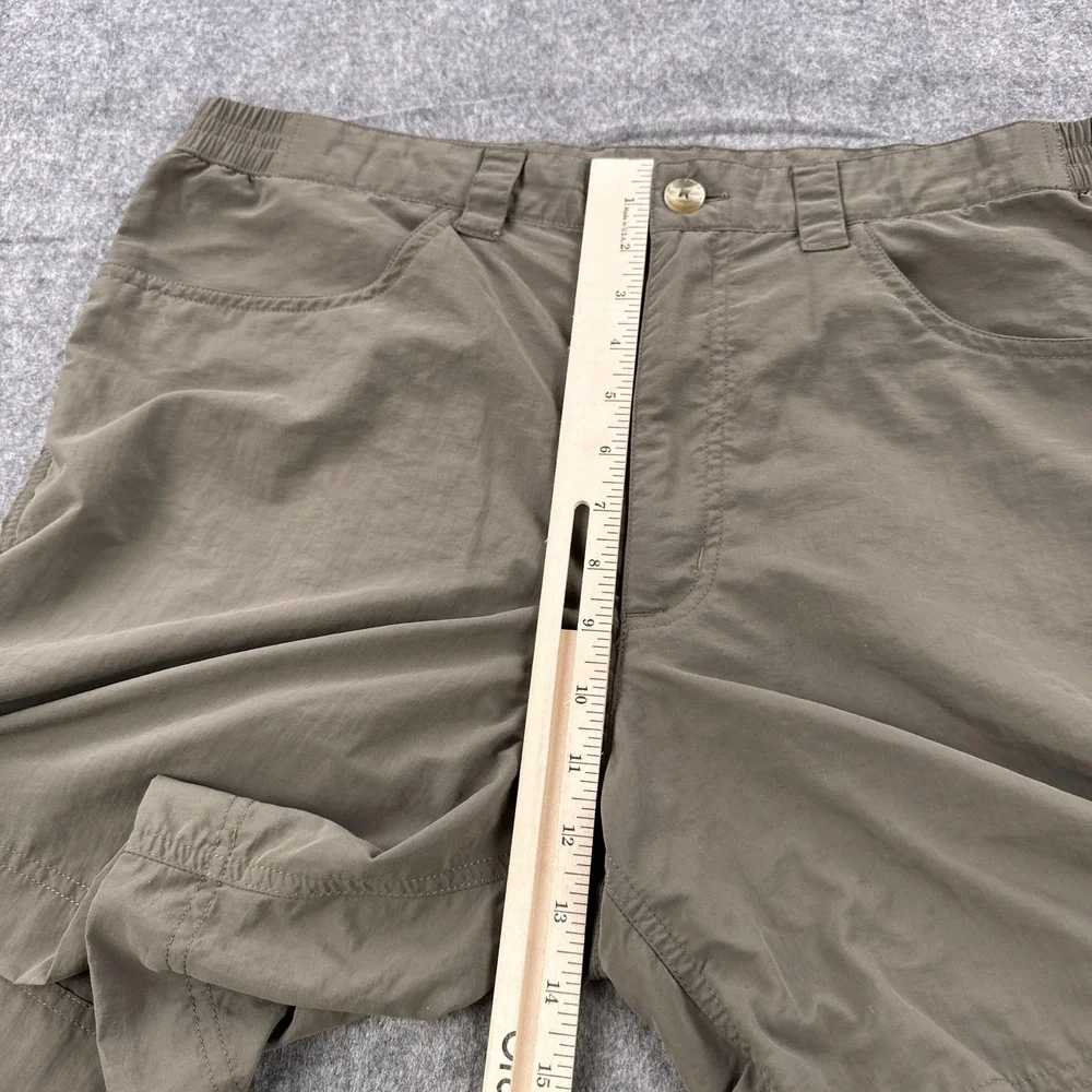 Patagonia Shorts Mens Large Olive Nylon Hiking Quick Dry Zip Pocket Belt Loops